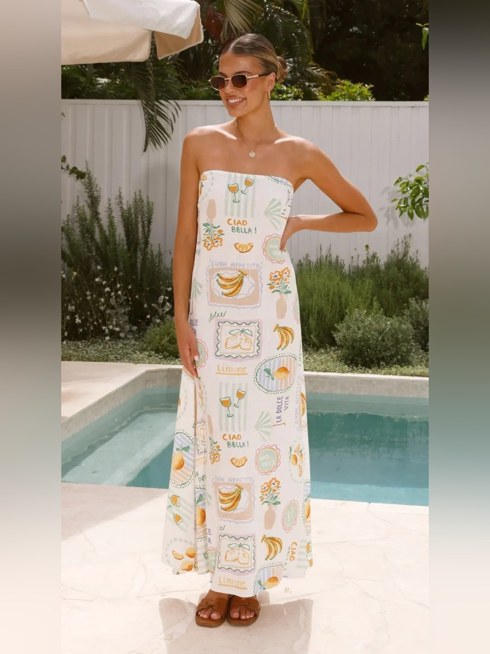 Paper Heart Strapless Maxi Dress